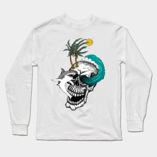 Lifes a beach colored Long Sleeve T-Shirt